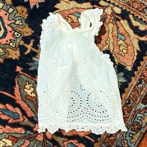 Stella McCartney Kids Cream Eyelet Top